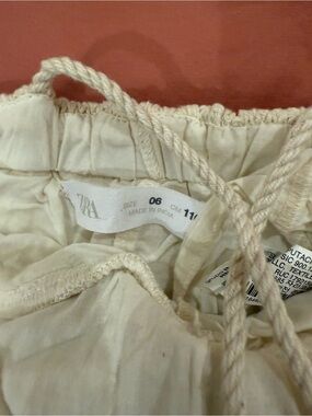 Zara Cream Kids One-Piece with Drawstring Waist